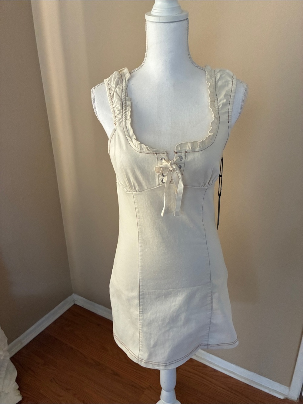 New Forever 21 denim dress button up bustier mini